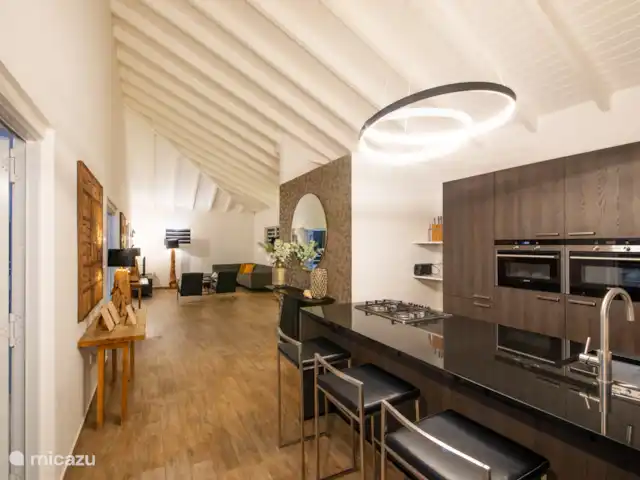 Location de Vacances Curaçao, Banda Ariba (est), Vista Royal, appartement - Villa Fortuna Cuisine et salon