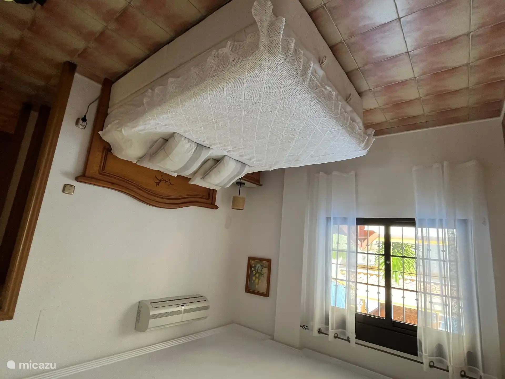 Bedroom 2, also with a spacious two-door wall cupboard. Chest of drawers with mirror and here too a double bed.