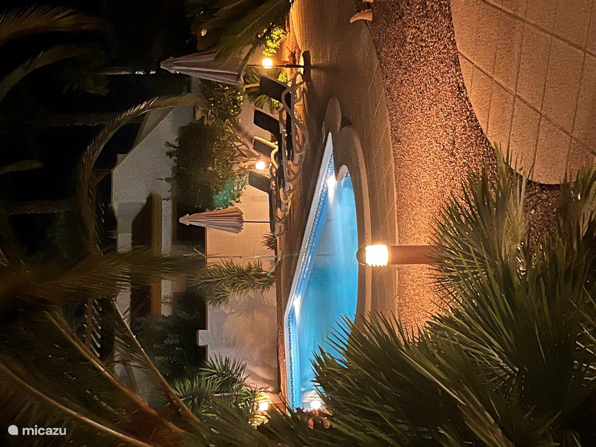 Outdoor lighting in the garden and pool for a long, cozy summer evening.