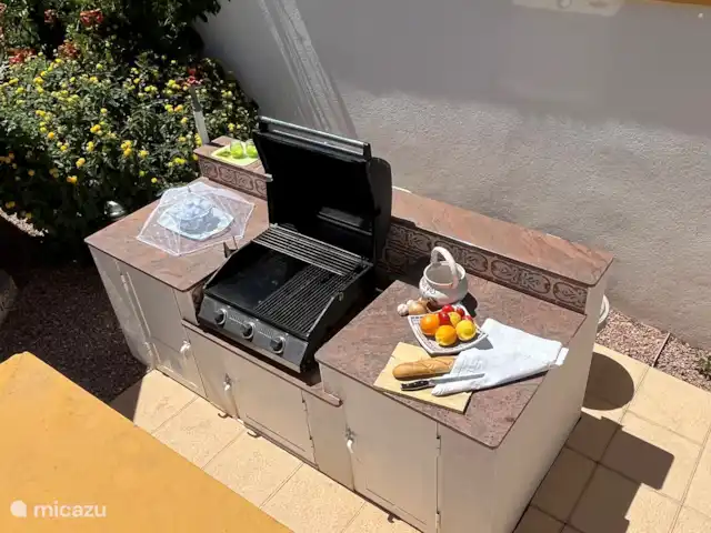 Location de Vacances Espagne, Costa Blanca, Hondón de las Nieves, villa - Casa Jeta Les préparatifs pour un délicieux BBQ.