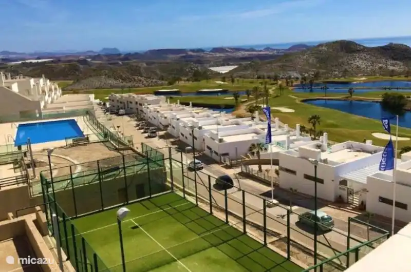 Großes Schwimmbad und Padel