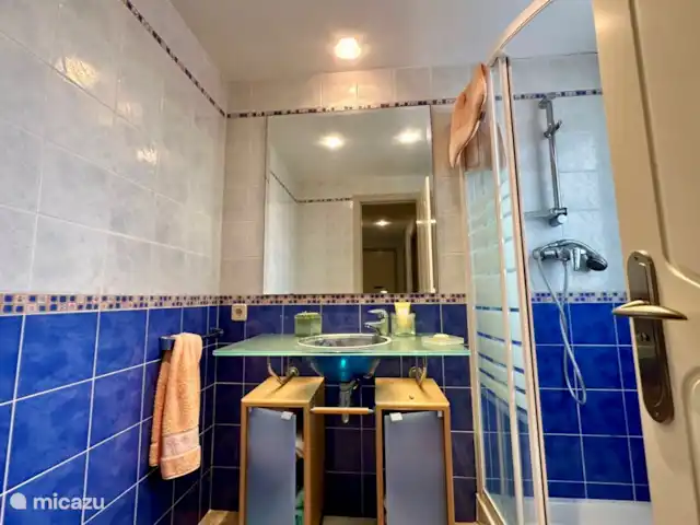 Casa Limonio de Mar | Espagne, Costa Blanca, Calpe - appartement Salle de bain avec douche, lavabo, toilettes et bidet. Entre-temps, le mobilier de la salle de bains a été renouvelé (voir plus loin en photos)