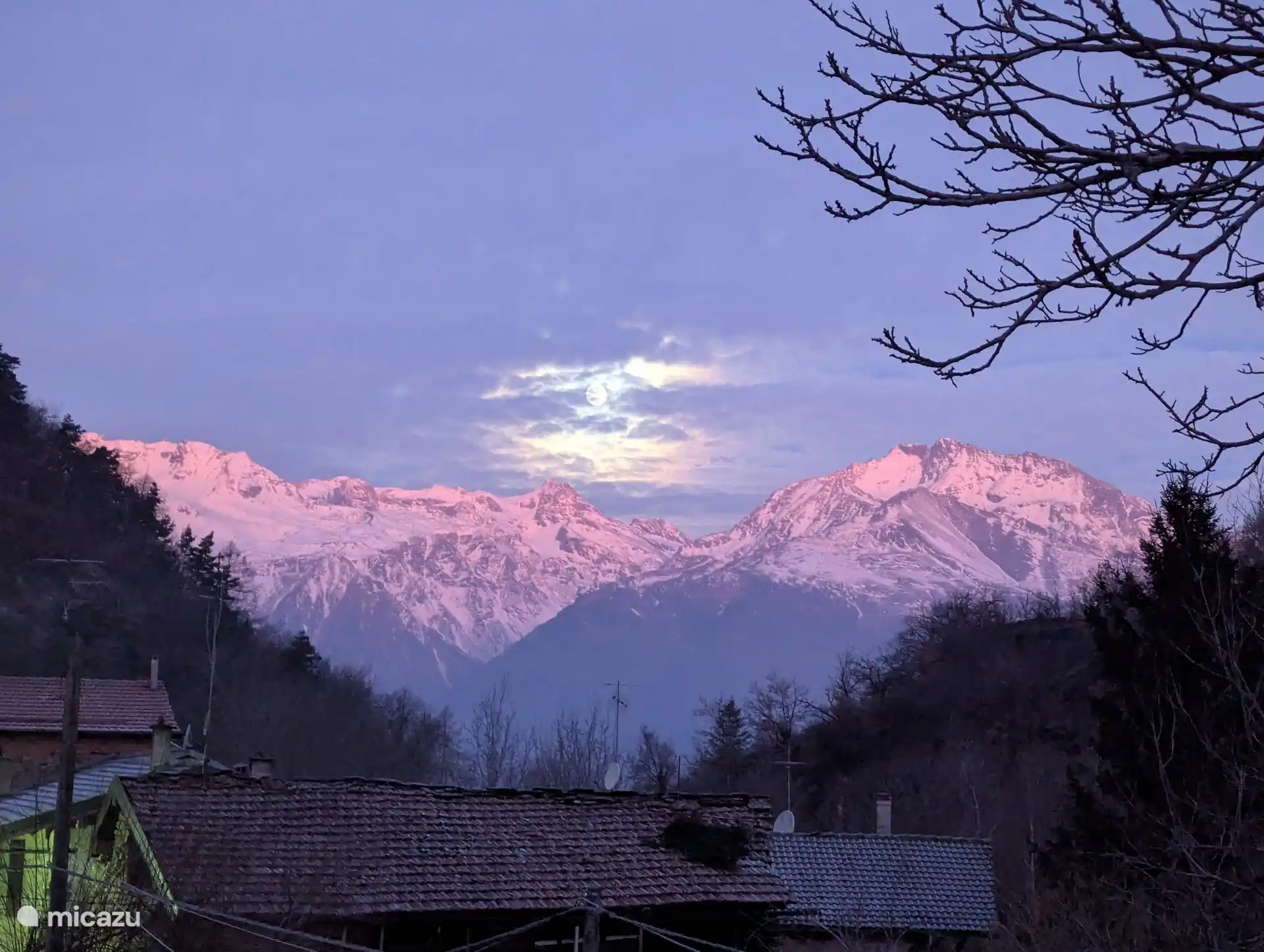 uitzicht vanaf het terras in februari
