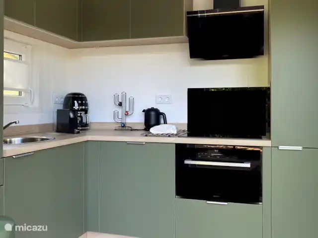 Sralreiger Chalet-lodge avec climatisation | Pays-Bas, Frise, Grouw - chalet Cuisine avec tous les appareils tels que Nerspresso, lave-vaisselle et micro-ondes combiné