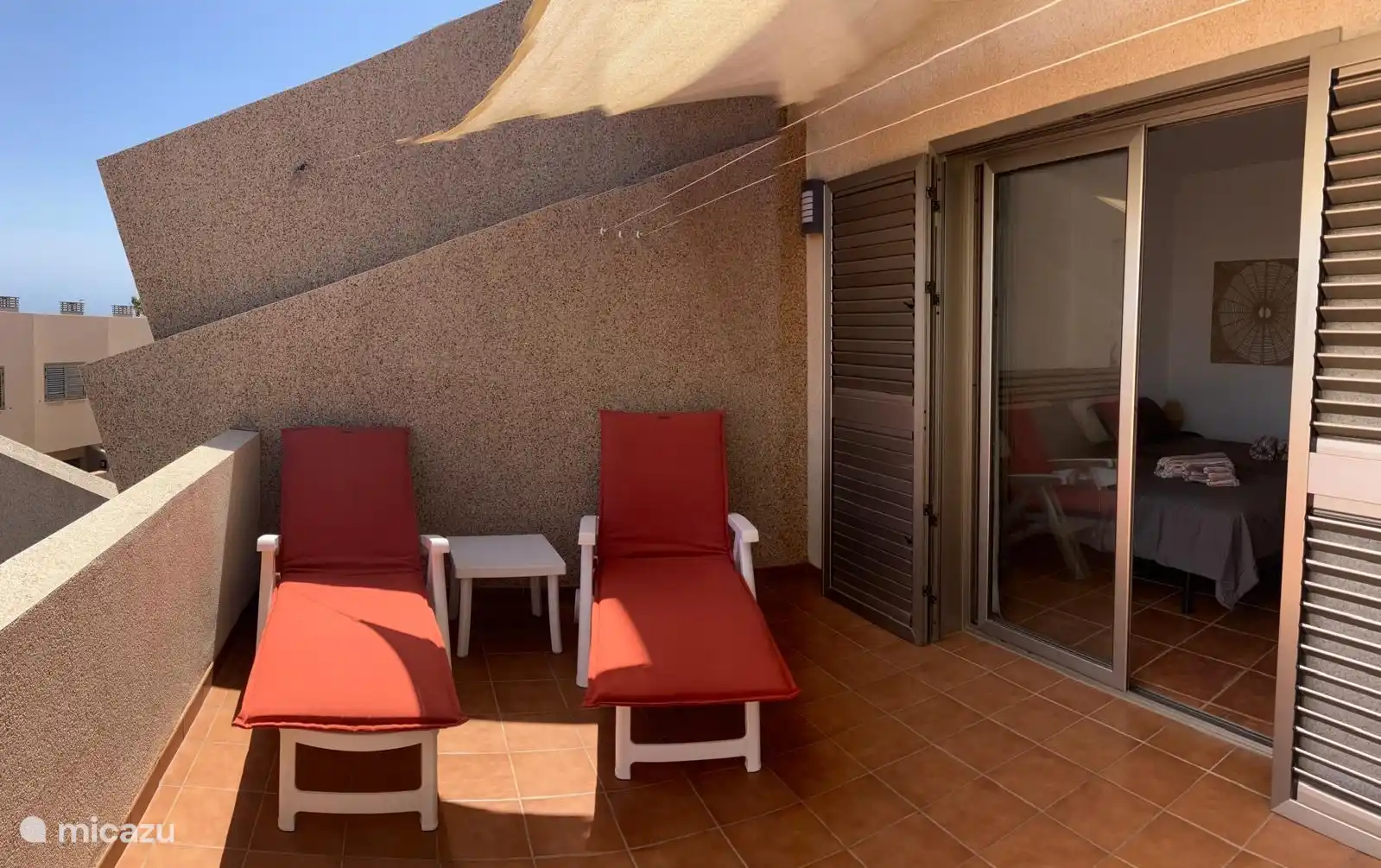 terrasse de la chambre principale avec beaucoup d’intimité