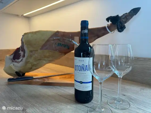 Casa Luna | Espagne, Costa Blanca, Orba - villa Un bon jambon espagnol avec du vin a meilleur goût en Espagne
