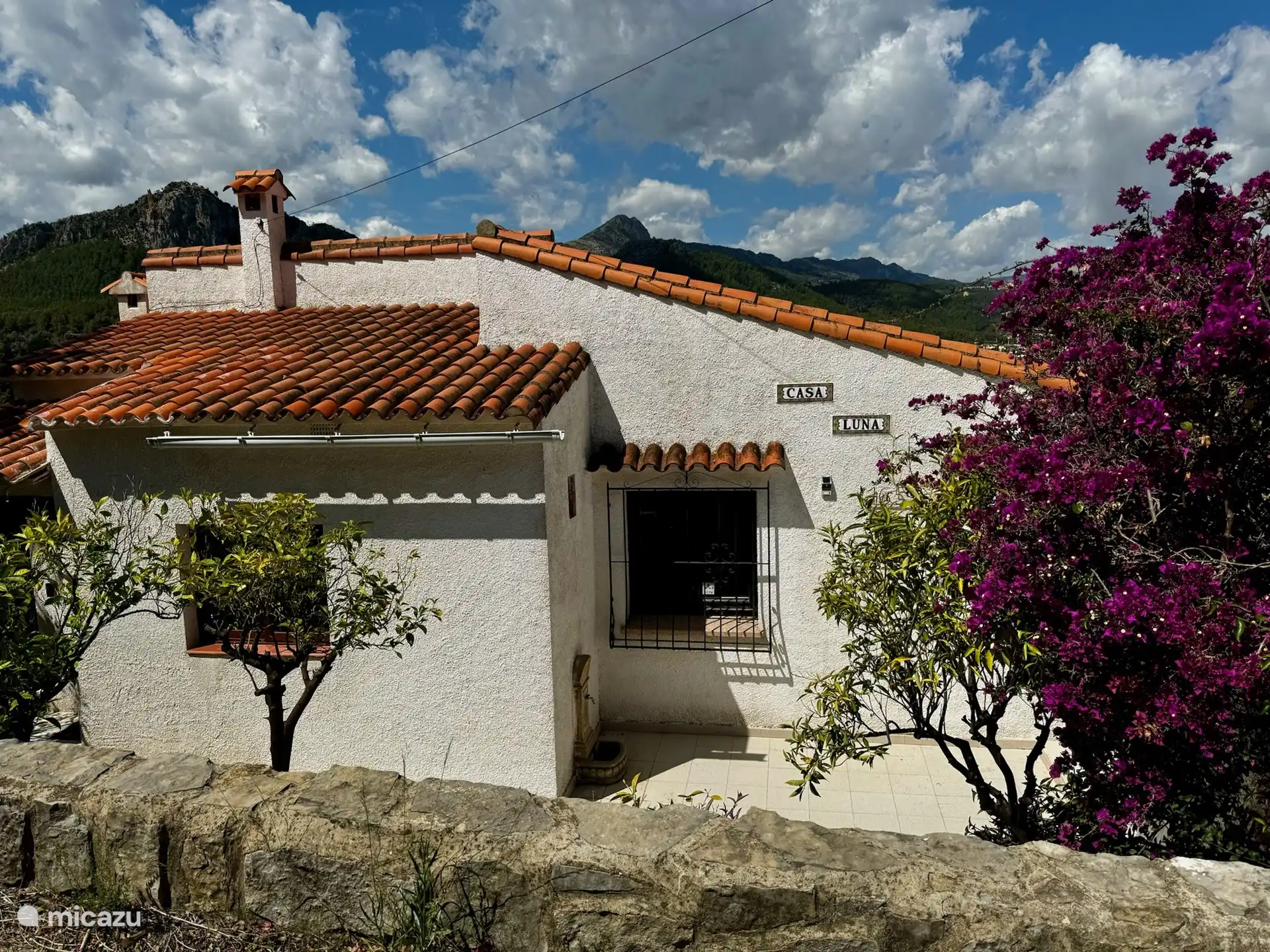 Auf der Stra&#223;enseite des Hauses befinden sich 3 Zitrusb&#228;ume und eine sch&#246;ne Bougainvillea und zwei gro&#223;e Palmen... das gibt eine echte spanische Atmosph&#228;re.