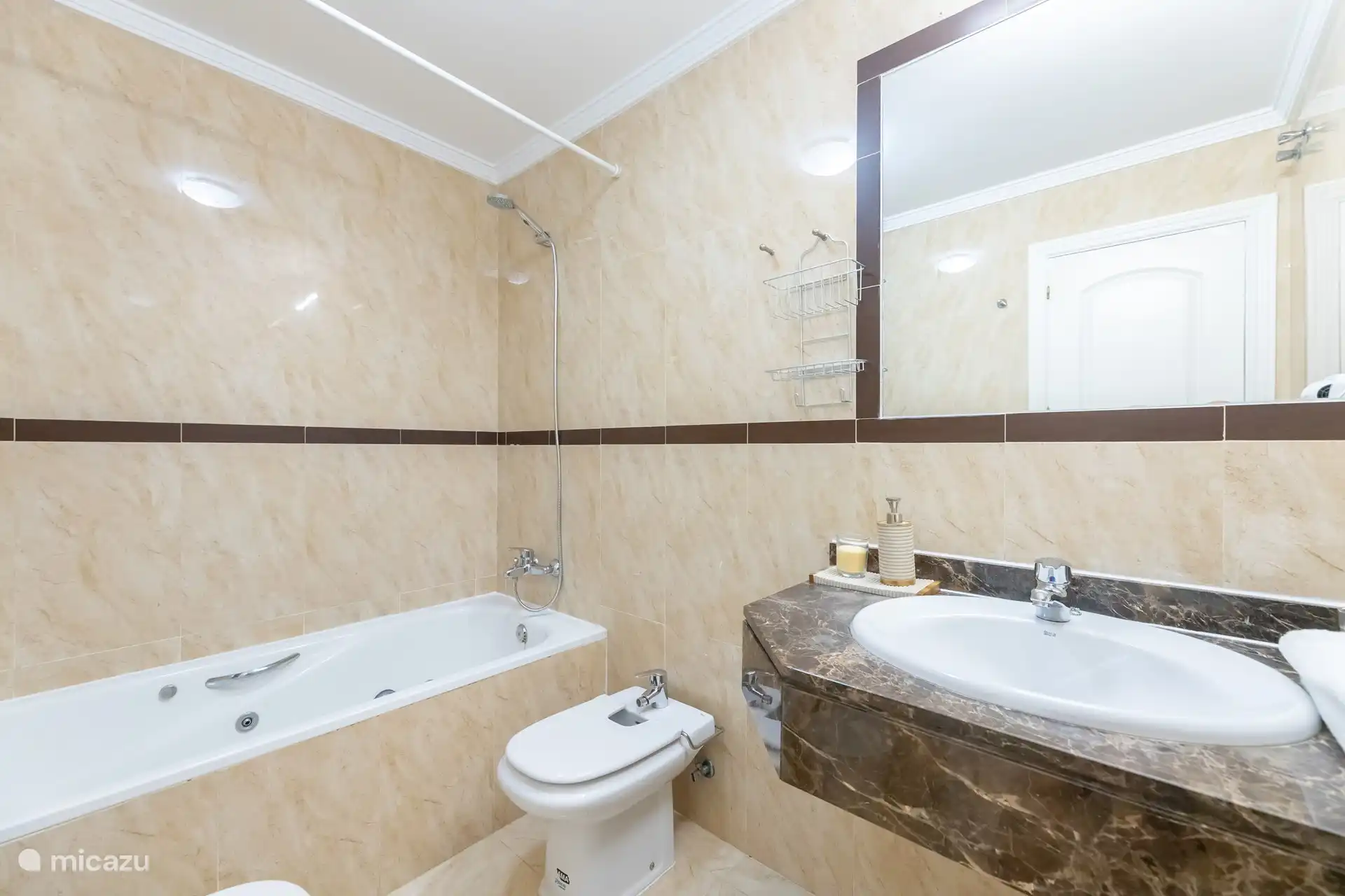 Salle de bain avec baignoire