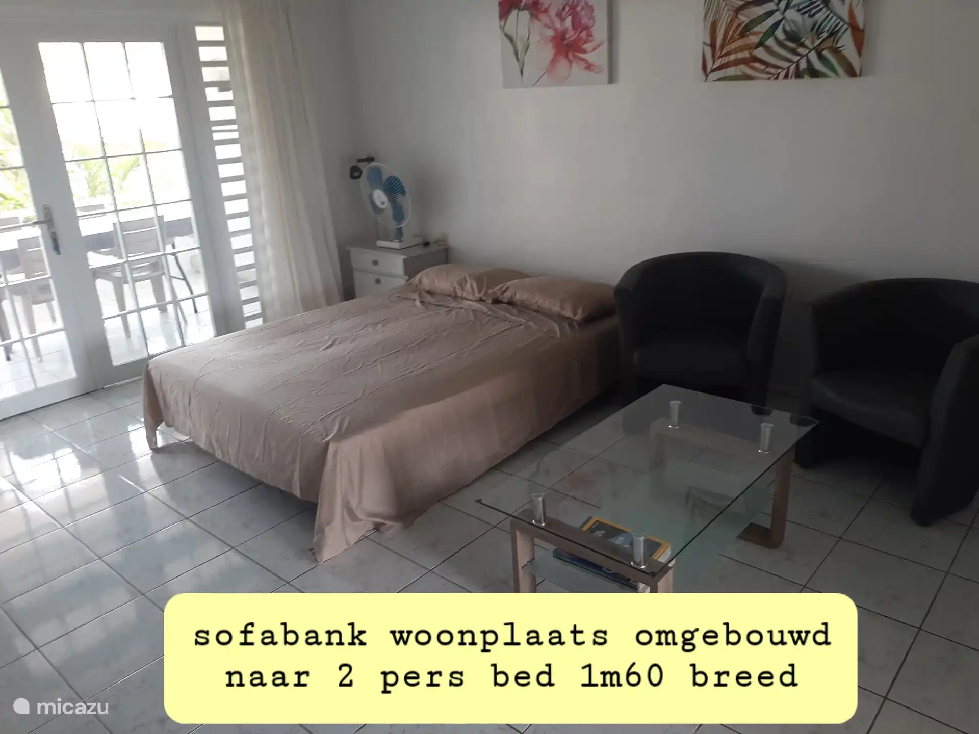 Canapé transformé en lit