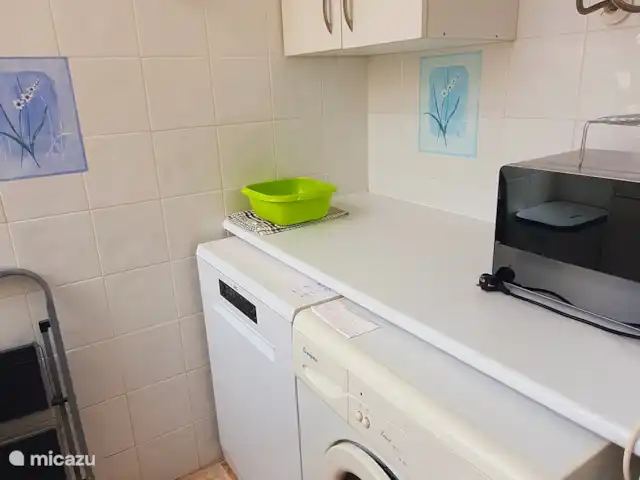 Casa Vivir la Vida | Espagne, Costa Blanca, Punta Prima - appartement Buanderie avec lave-linge, lave-vaisselle, micro-ondes et étendoir