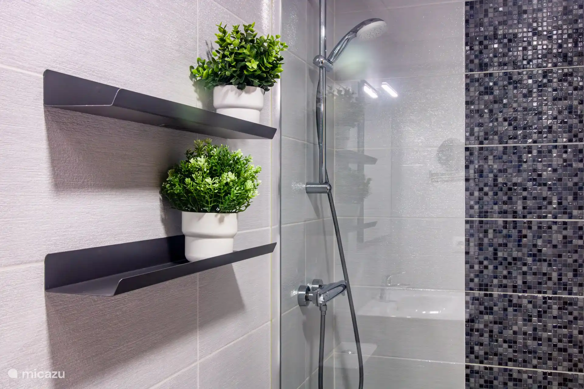 volledige, moderne badkamer met inloopdouce