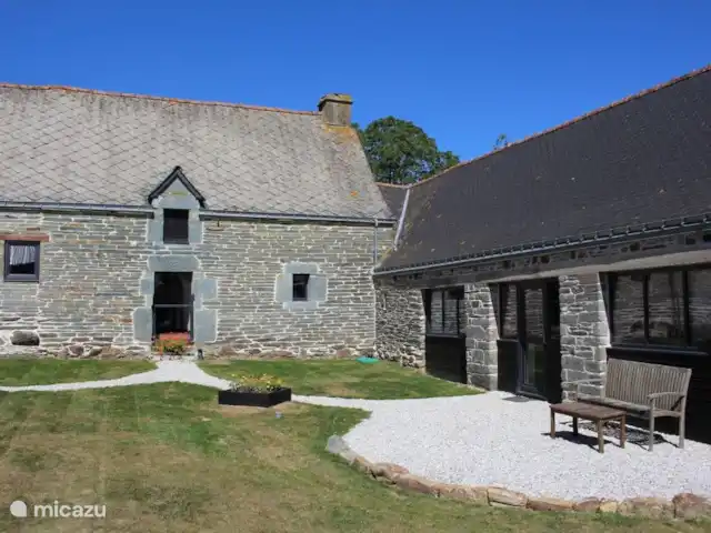 Casa Guerledan con piscina privada  en Francia, Morbihan, Saint-Aignan - casa rural / cabaña Patio privado para relajarse