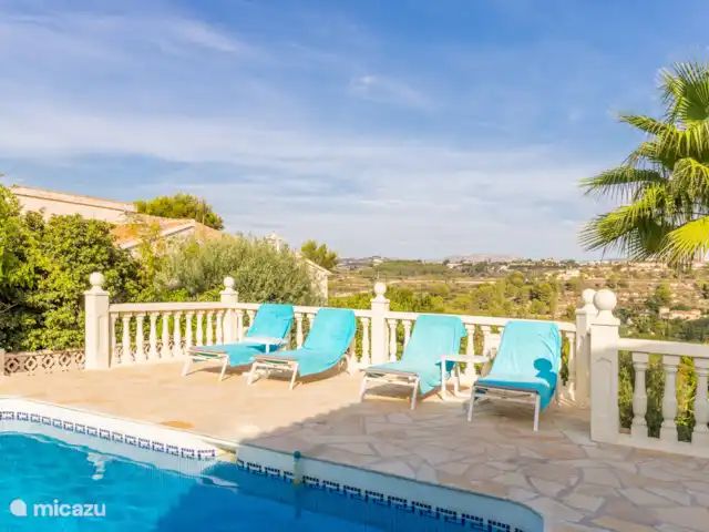 Casa La Joya en España, Costa Blanca, Benitachell - villa Zona de reclinación / hay 6 tumbonas con cojines especiales para mayor comodidad