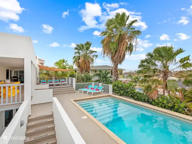 Villa Thalassa Vista Royal 8 pers | Curaçao, Banda Ariba (est), Jan Thiel - villa La piscine vue du gazebo