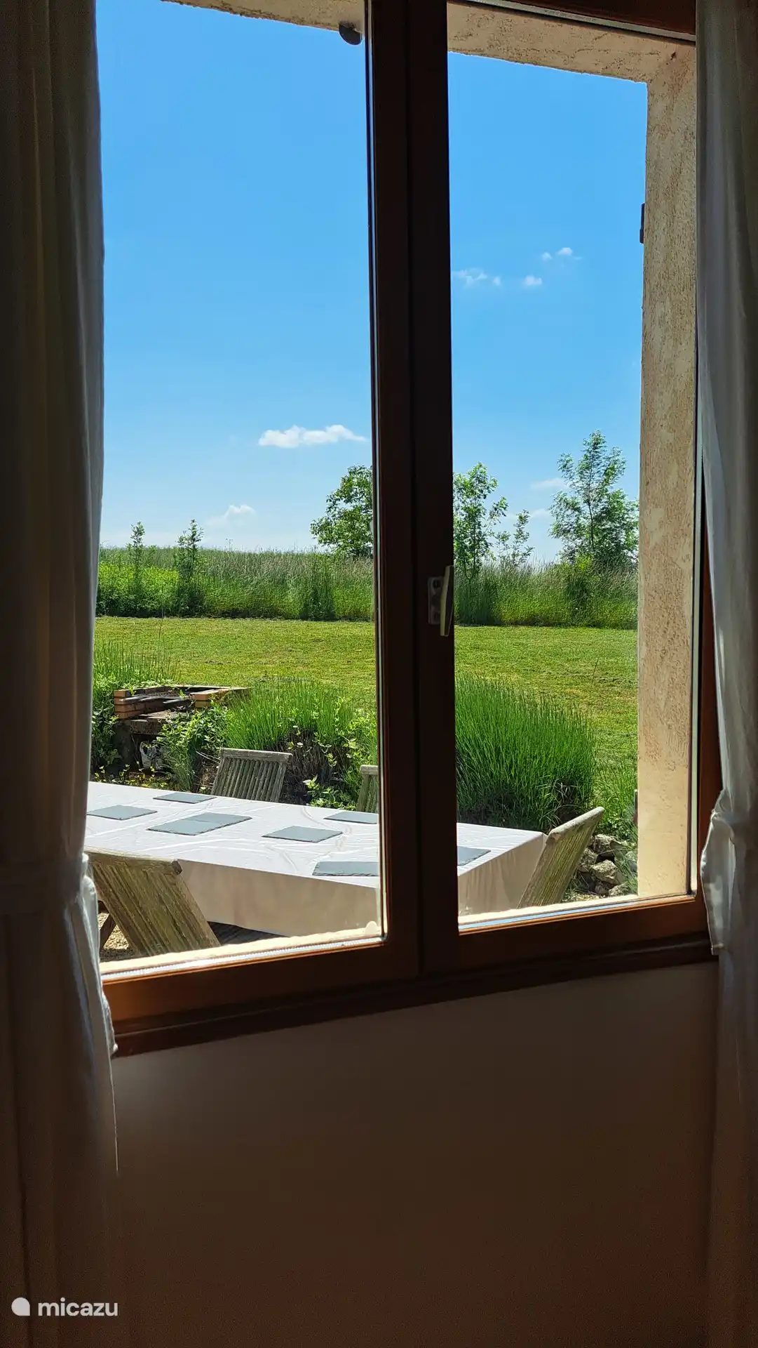 Blick aus einem Schlafzimmer