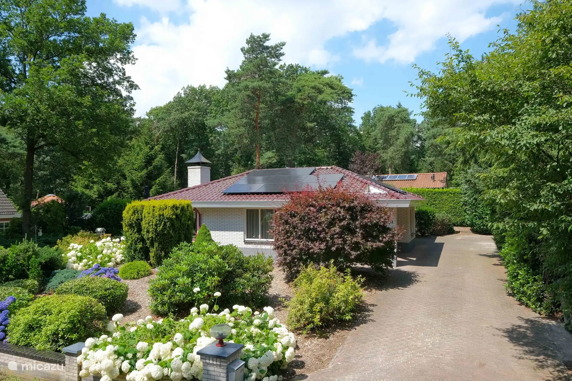 Grundstück von der Einfahrt aus gesehen