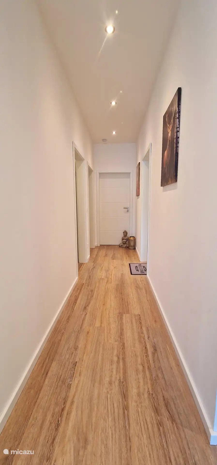 Pasillo a los dormitorios individuales y al baño