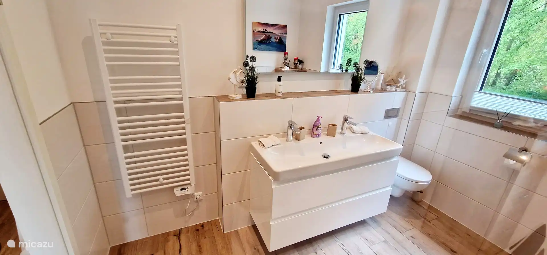 Lavabo doble grande para 2 personas