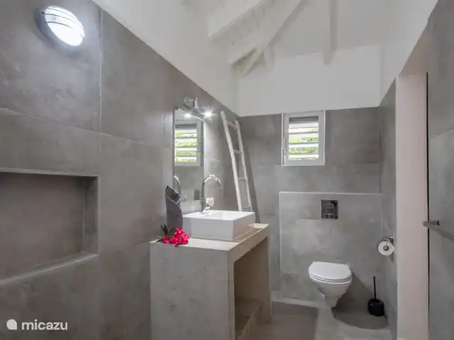 Location de Vacances Curaçao, Banda Ariba (est), Vista Royal, appartement - Appartement Mike Salle de bain spacieuse et luxueuse avec douche, lavabo et toilettes