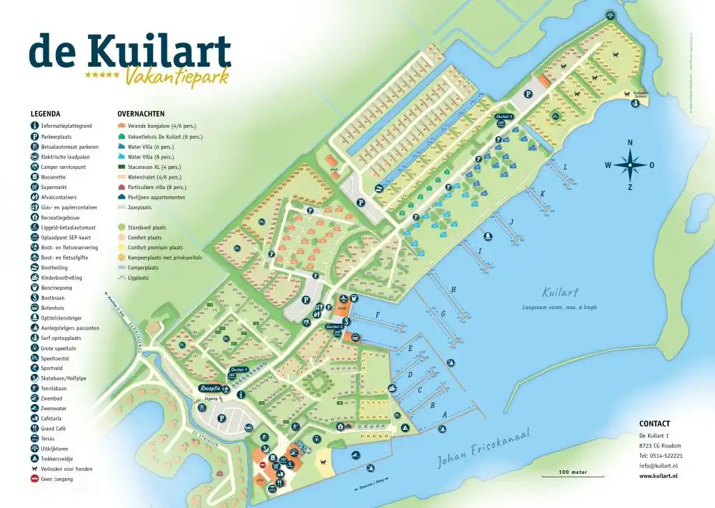Karte des Ferienparks de Kuilart