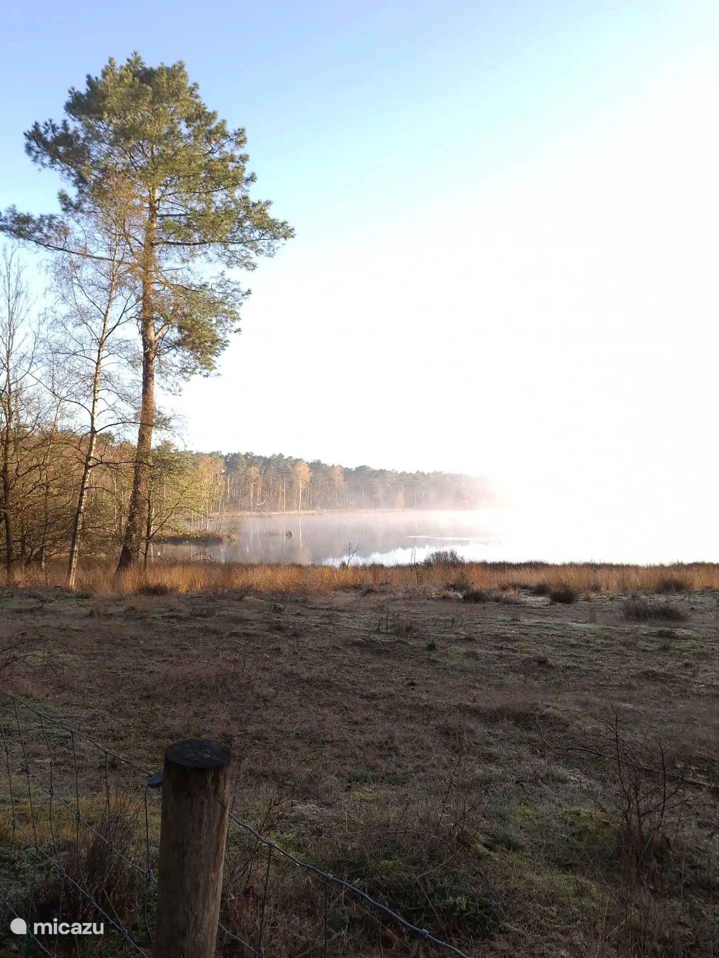 Het Zwarte water, ontstaan door turfsteken, op loopafstand van De Boshut