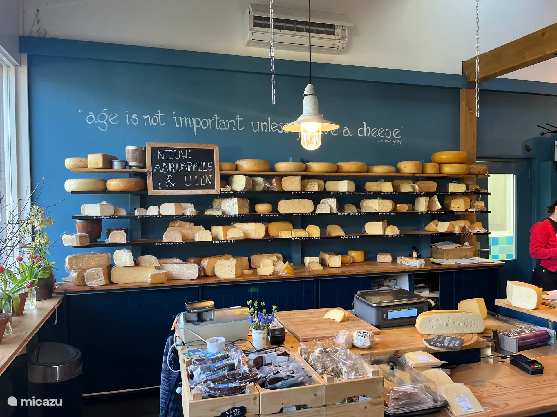 Buying cheese from the farmer Heileuver. For real gourmets! The region is full of farm shops