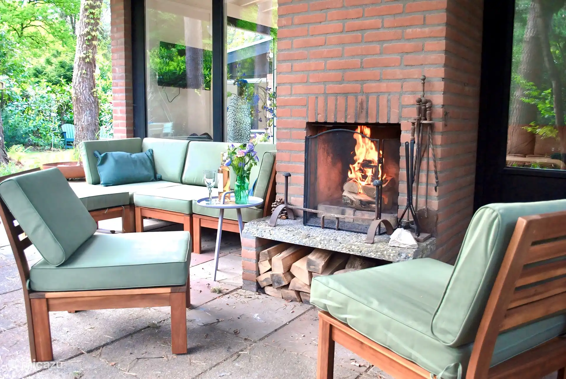 Waar vind je dat nog, een buitenhaard!