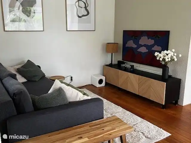 casa de vacaciones Lytse Mar en Países Bajos, Frise, Idskenhuizen - casa vacacional Sala de estar junto a la TV. Sofá es un sofá cama para 2 personas.