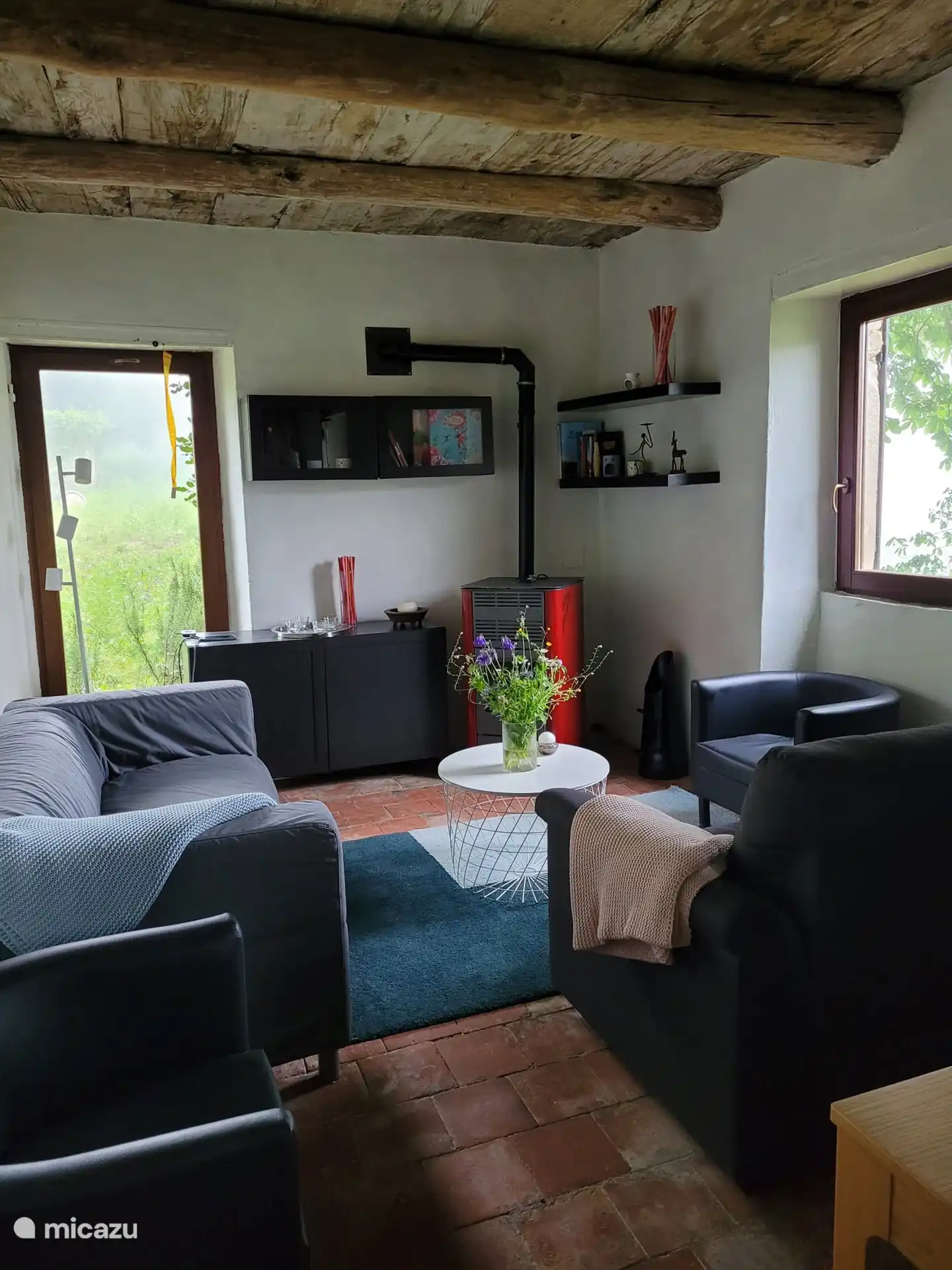 Wohnzimmer mit Pelletofen