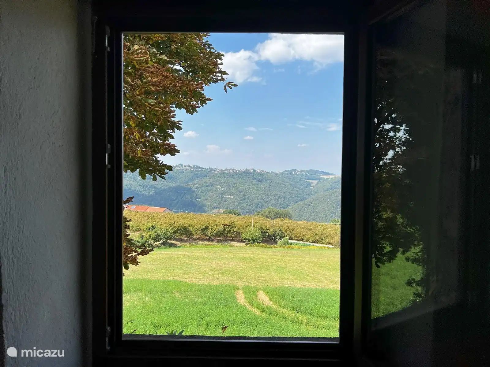 Blick aus dem Schlafzimmer.
