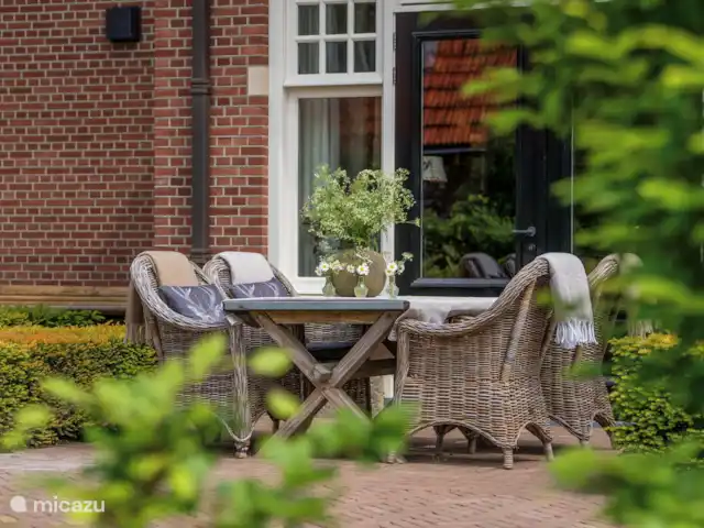 Twente rurale | Pays-Bas, Overijssel, Denekamp - maison de vacances Maison de vacances Landelijk Twente terrasse avec sièges