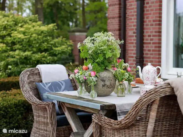 Twente rurale | Pays-Bas, Overijssel, Denekamp - maison de vacances Maison de vacances Landelijk Twente terrasse avec sièges