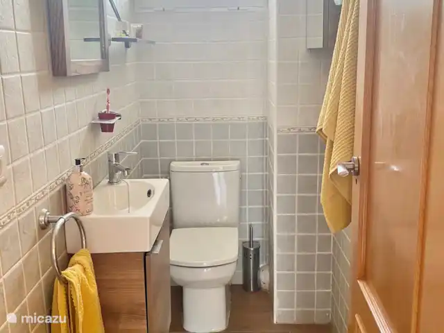 Apartamento Virginia playa Benidorm en España, Costa Blanca, Benidorm - apartamento Aseo, con lavabo e inodoro.