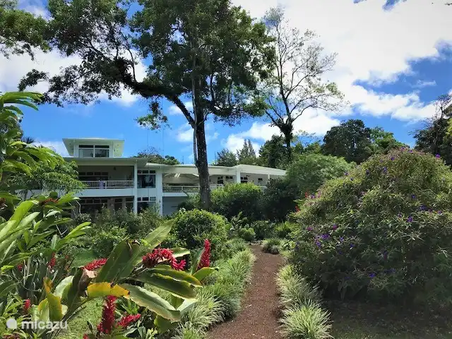 Blick auf die gesamte Villa (beide Häuser)