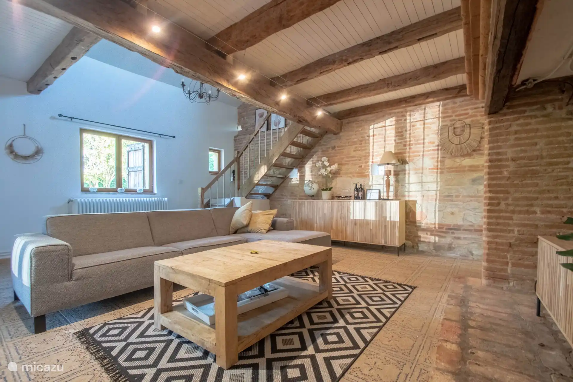 The spacious living room