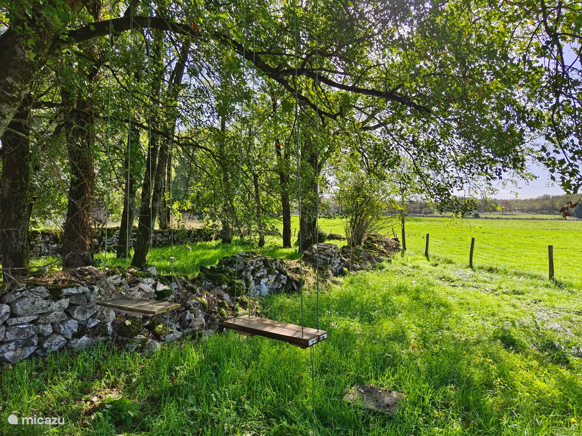 Buiten, op het veld