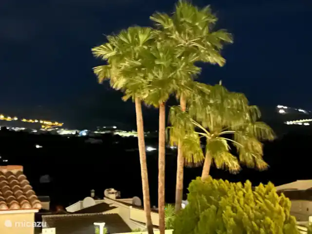 Casa Tien bij Javea en Moraira. huren in Spanje, Costa Blanca, Benitachell - villa Avond uitzicht.