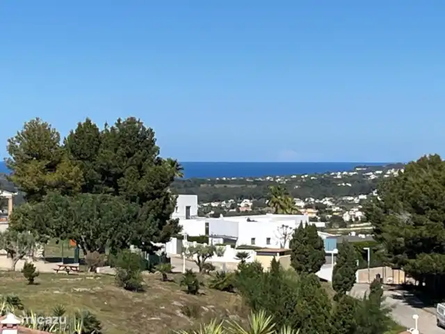 Casa Tien bij Javea en Moraira. huren in Spanje, Costa Blanca, Benitachell - villa En daar is de Middellandse Zee gezien vanaf het terras.