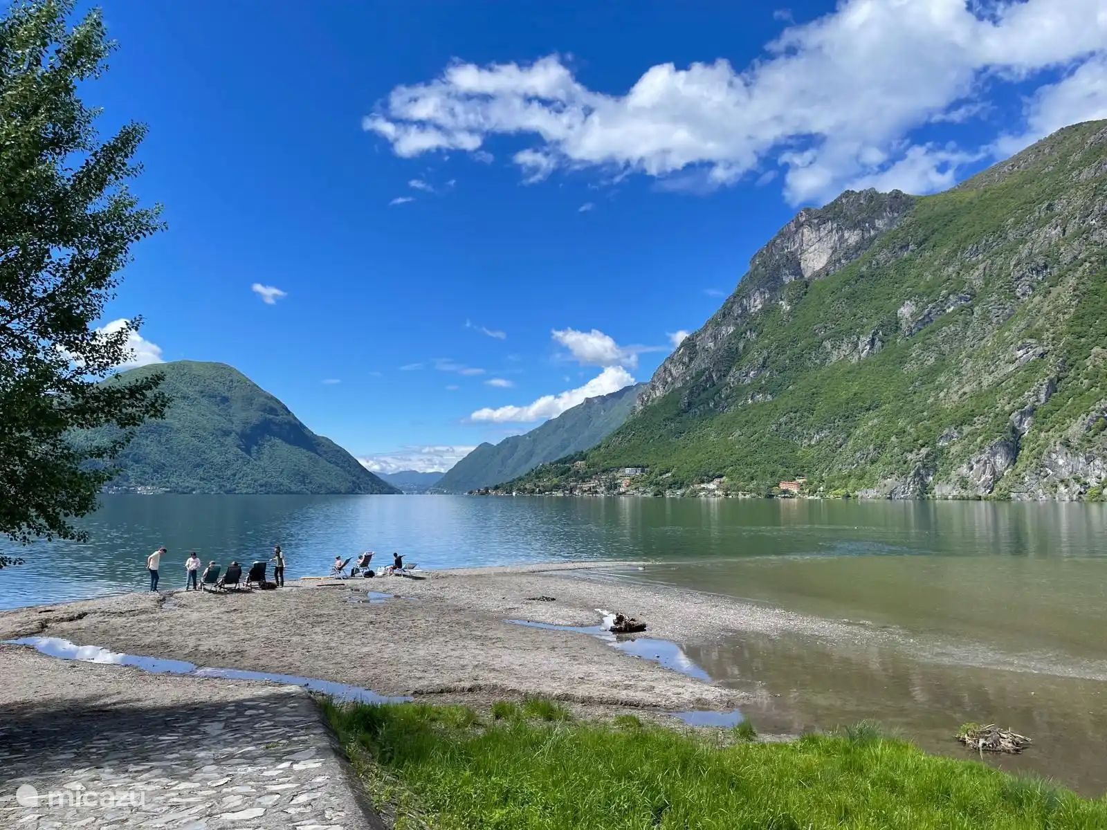 Adjacent river with lake view