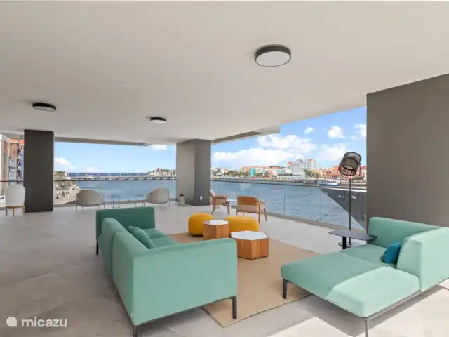 The Wharf 7E, appartement citadin de luxe | Curaçao, Curaçao-Centre, Willemstad - appartement Salon partagé