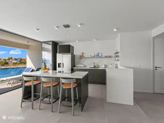 The Wharf 7E, appartement citadin de luxe | Curaçao, Curaçao-Centre, Willemstad - appartement Cuisine ouverte avec four et lave-vaisselle