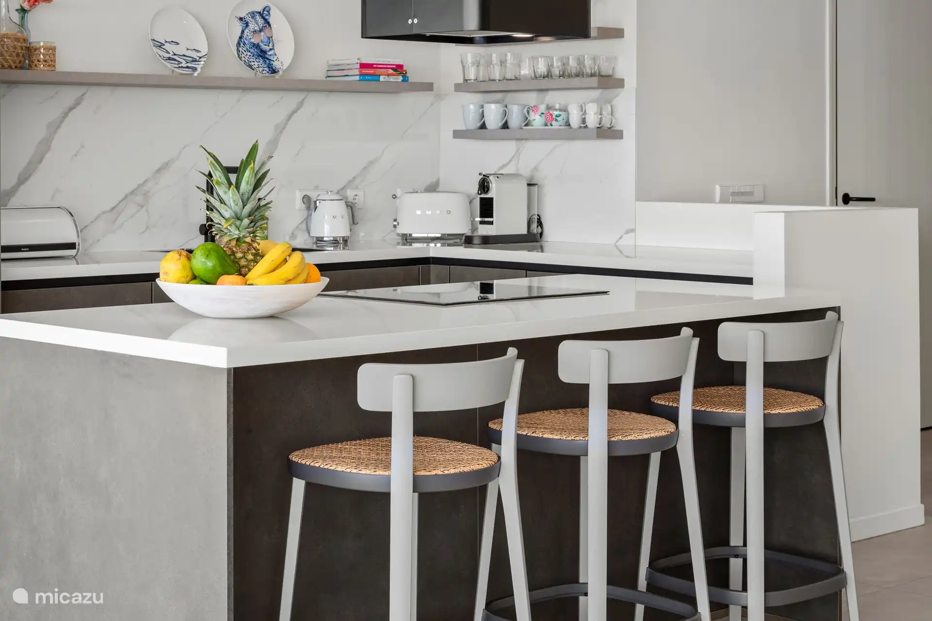 Open kitchen with oven and dishwasher