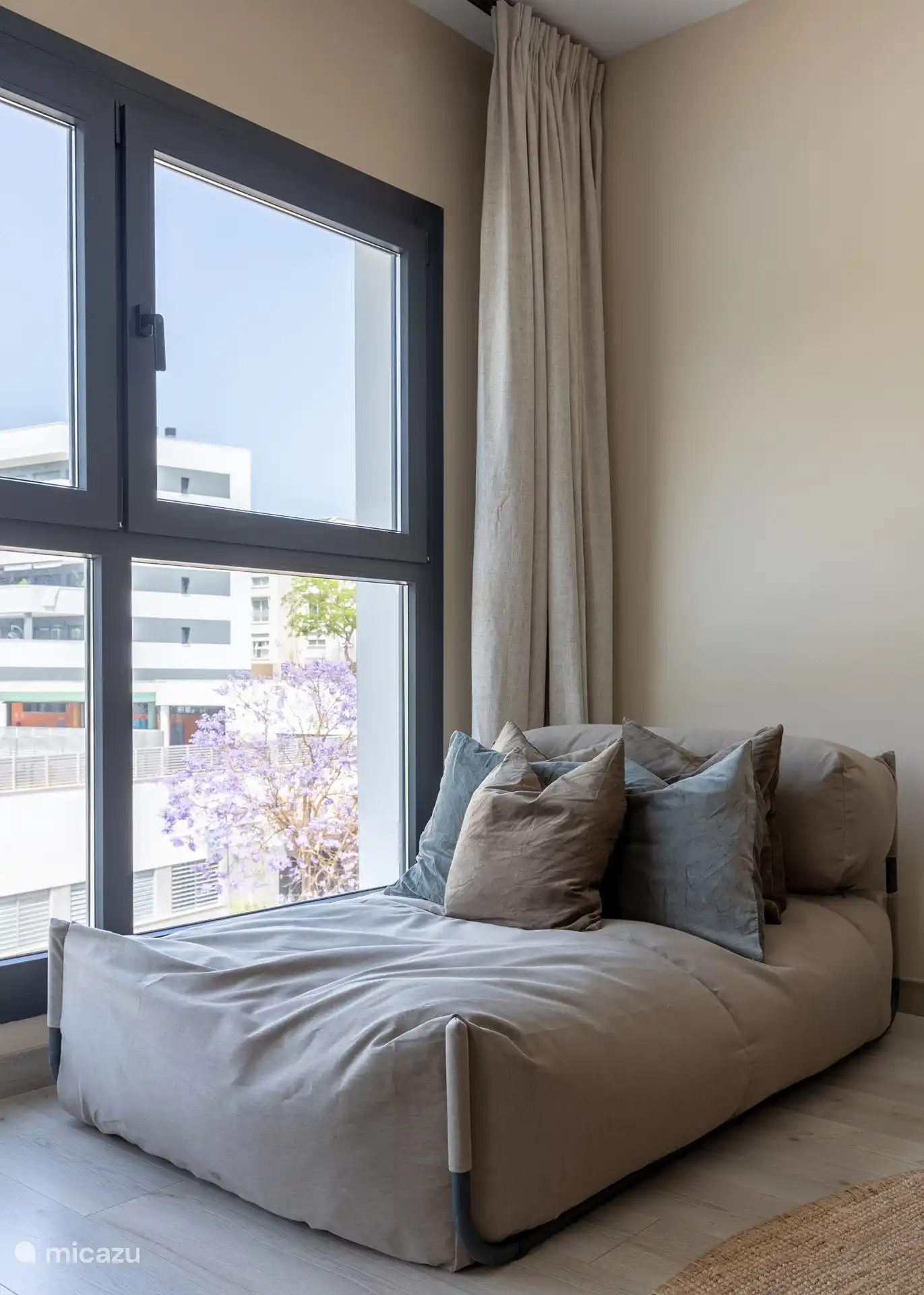 lounge sofa with a view of the