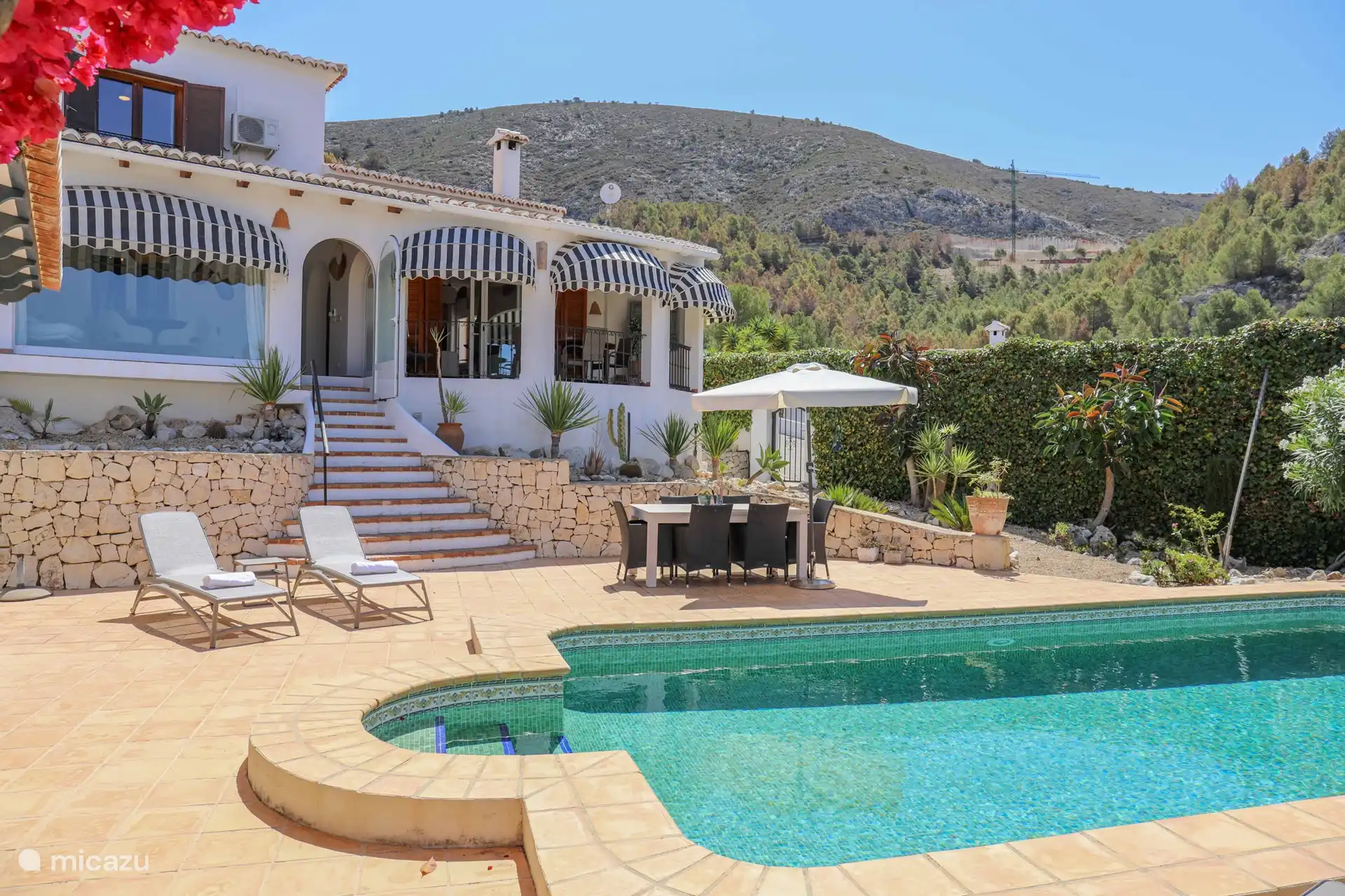 Garden with various seating areas