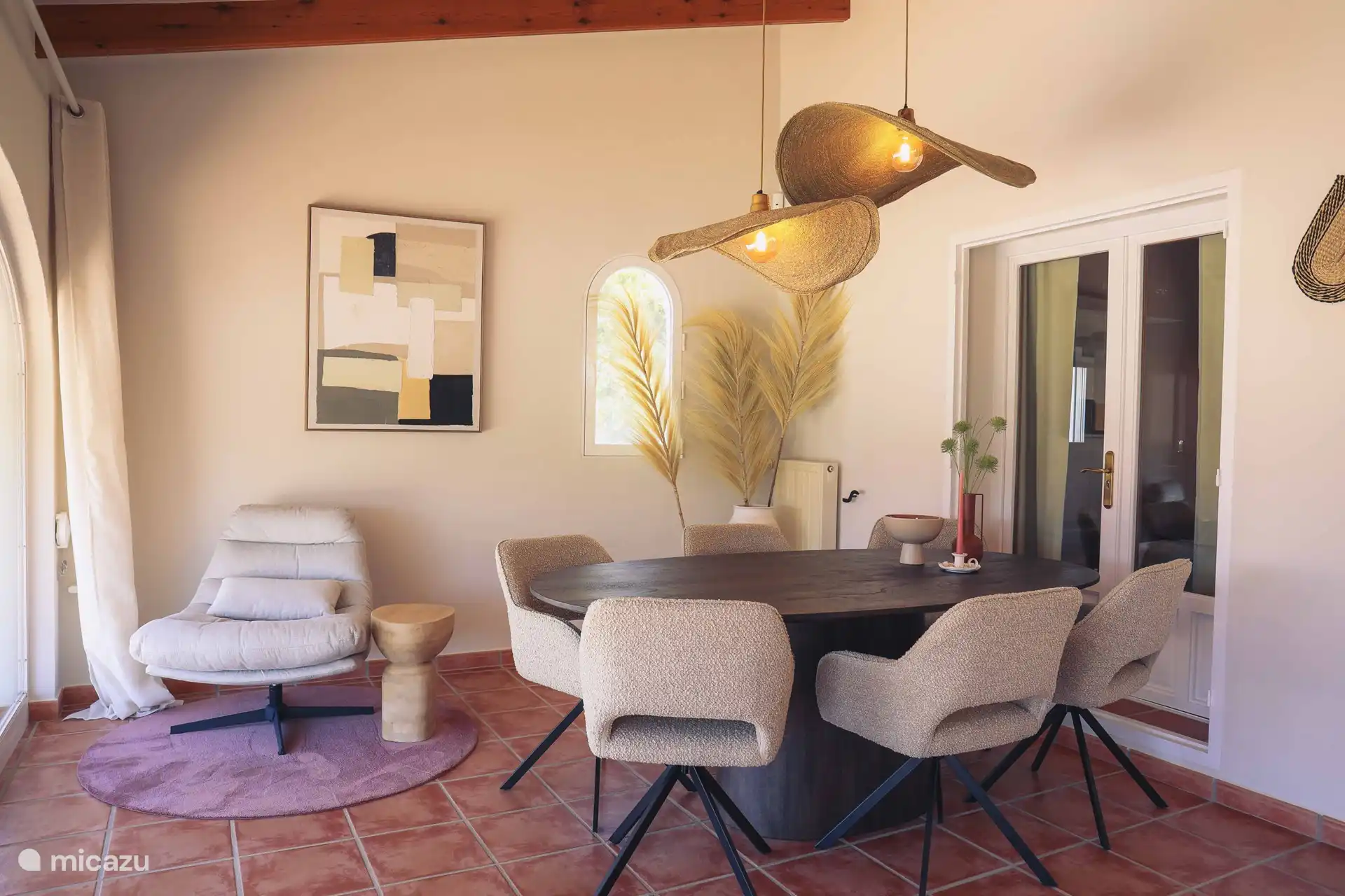 Stylish indoor dining area