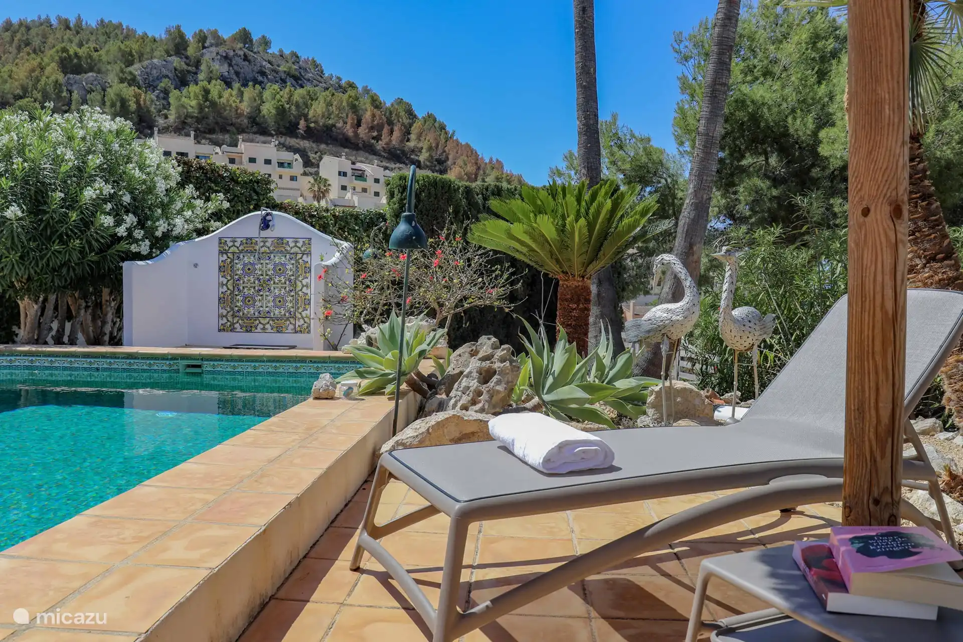 Sunbed by the private pool