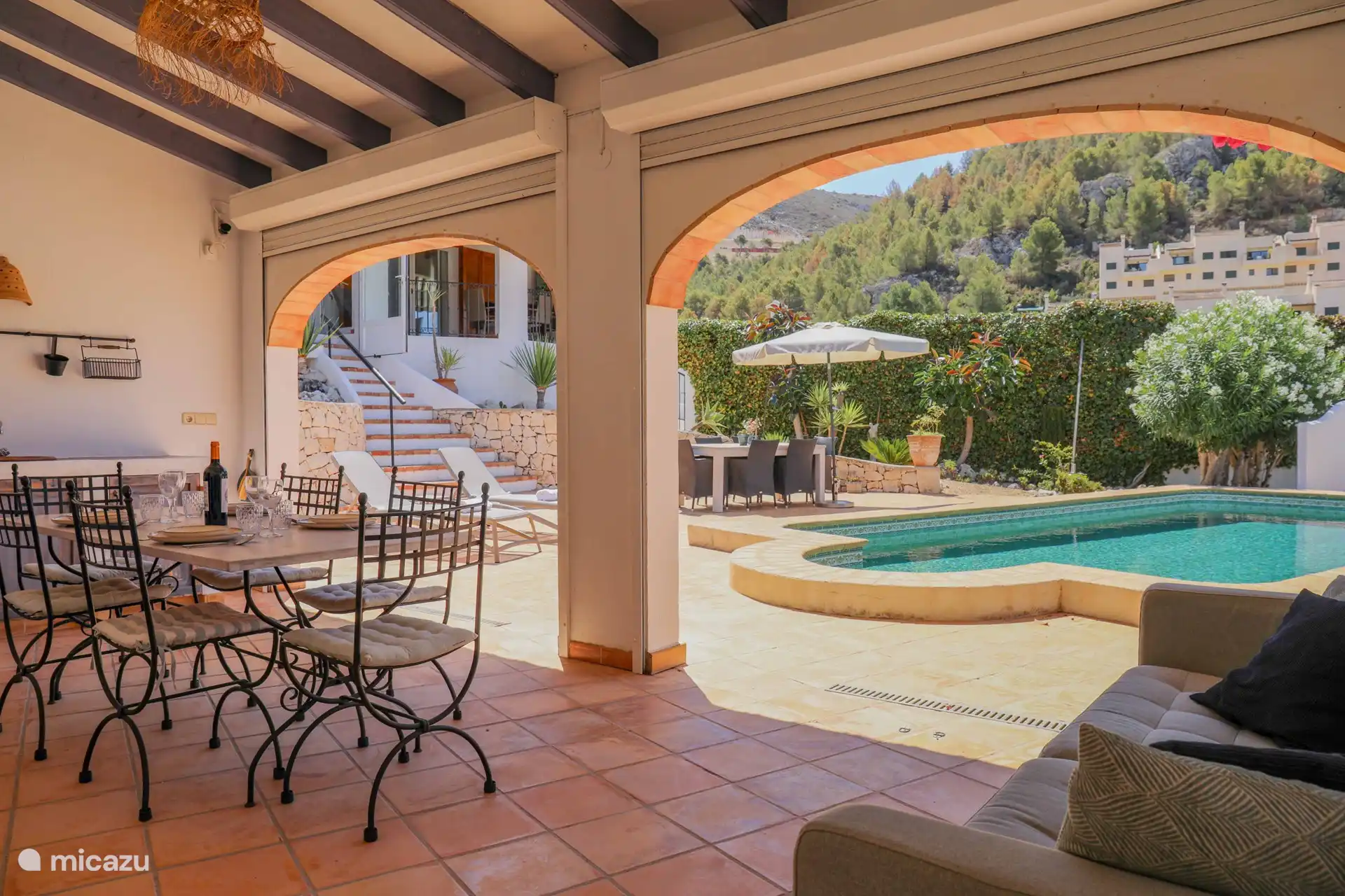 View from the outdoor kitchen