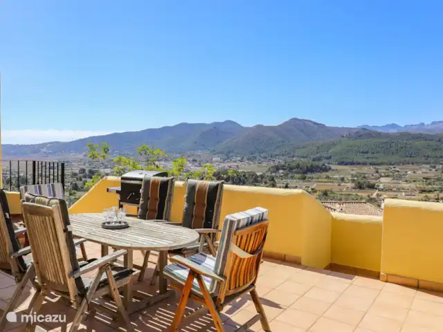 Villa Valle Hermoso | Espagne, Costa Blanca, Alcalali - villa Table avec vue sur la vallée