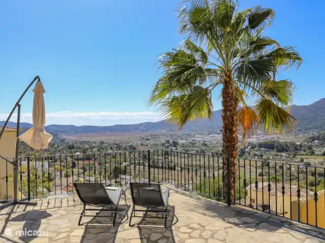 Villa Valle Hermoso | Espagne, Costa Blanca, Alcalali - villa Chaises longues avec vue sur la belle vallée