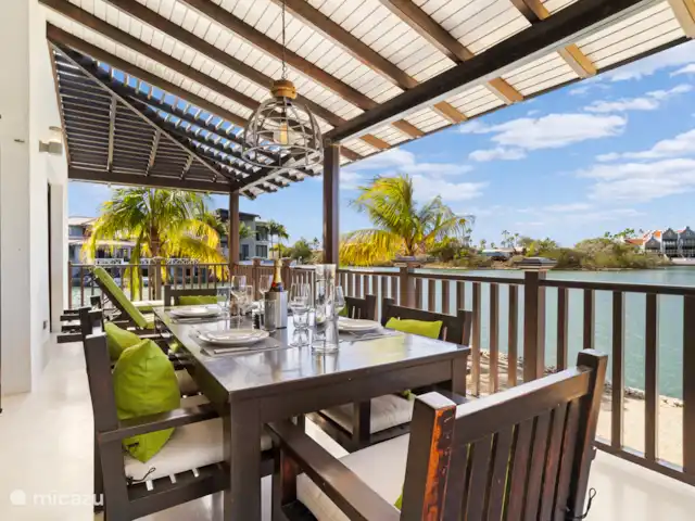 Pueblo de las Tierras Acuáticas, Casa Cascaya en Bonaire, Bonaire, Kralendijk - casa vacacional Terraza exterior